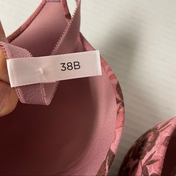 Ambrielle Purple Pink Floral Lightly Lined Full Coverage Plus Size Bra 38B - Picture 4 of 5
